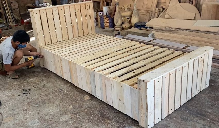 Woodworking Products Cheap – Build A Extremely Simple And Beautiful Single Bed From Wooden pallets