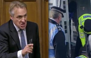 Absolute disgrace, un-British! Tory rages after seeing elderly anti-lockdown protester arrested