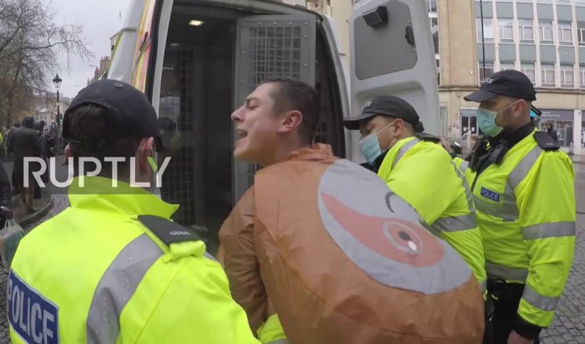 UK: 14 arrested at anti-lockdown rally in Bristol